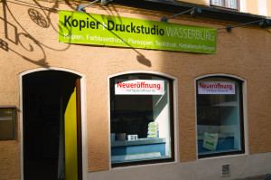 Zur Geschichte des KOPIER+DRUCKSTUDIO WASSERBURG - Bei der Eröffnung 2014